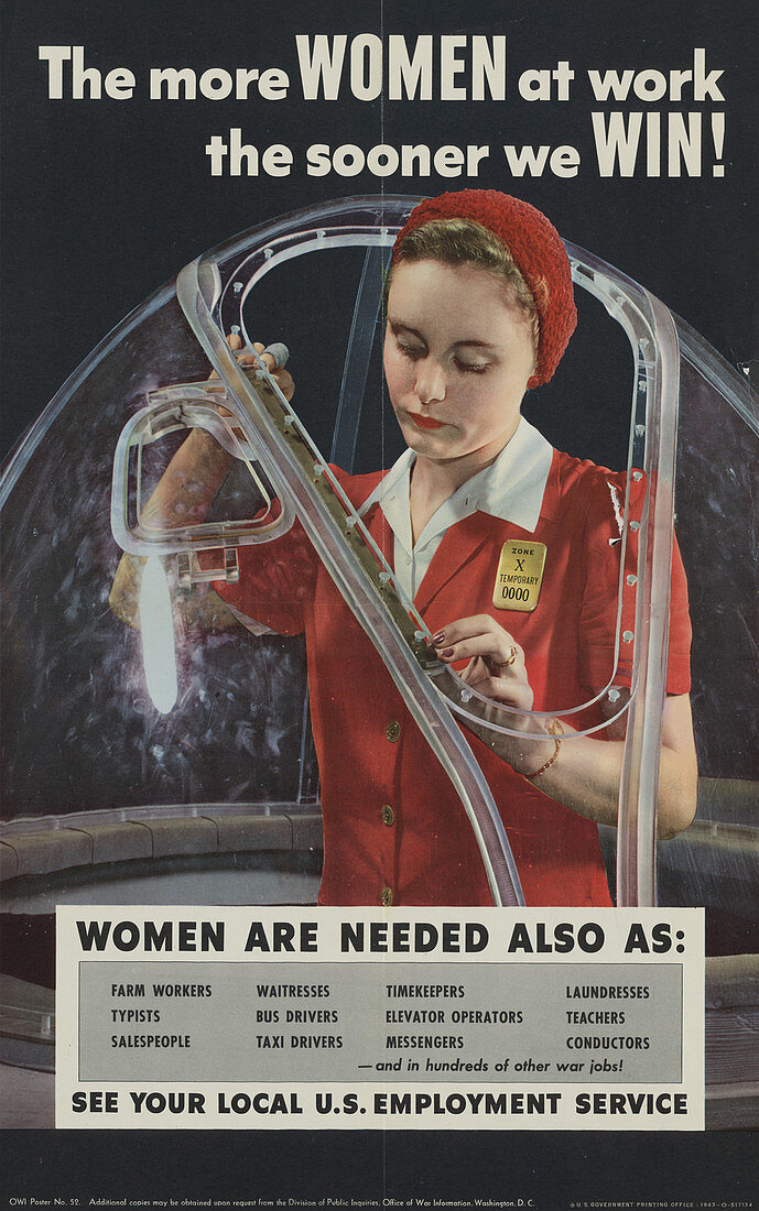 WWII, Female Workforce, U.S. Employment Service, 1942
