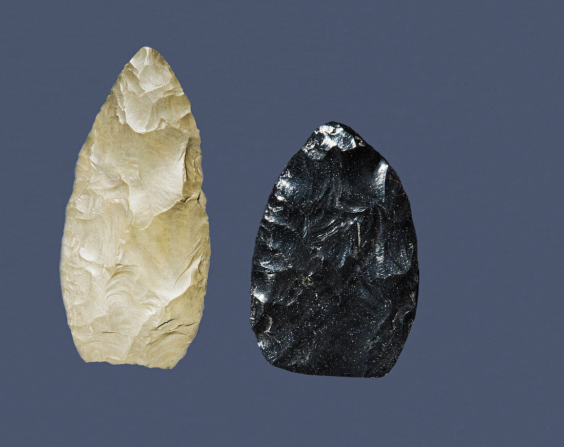 Bi faced stone spear points. Fremont culture AD 900