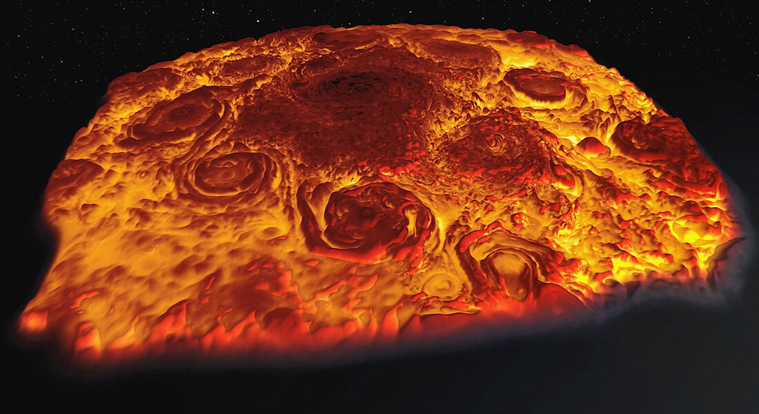 Jupiter's North Pole, Infrared View