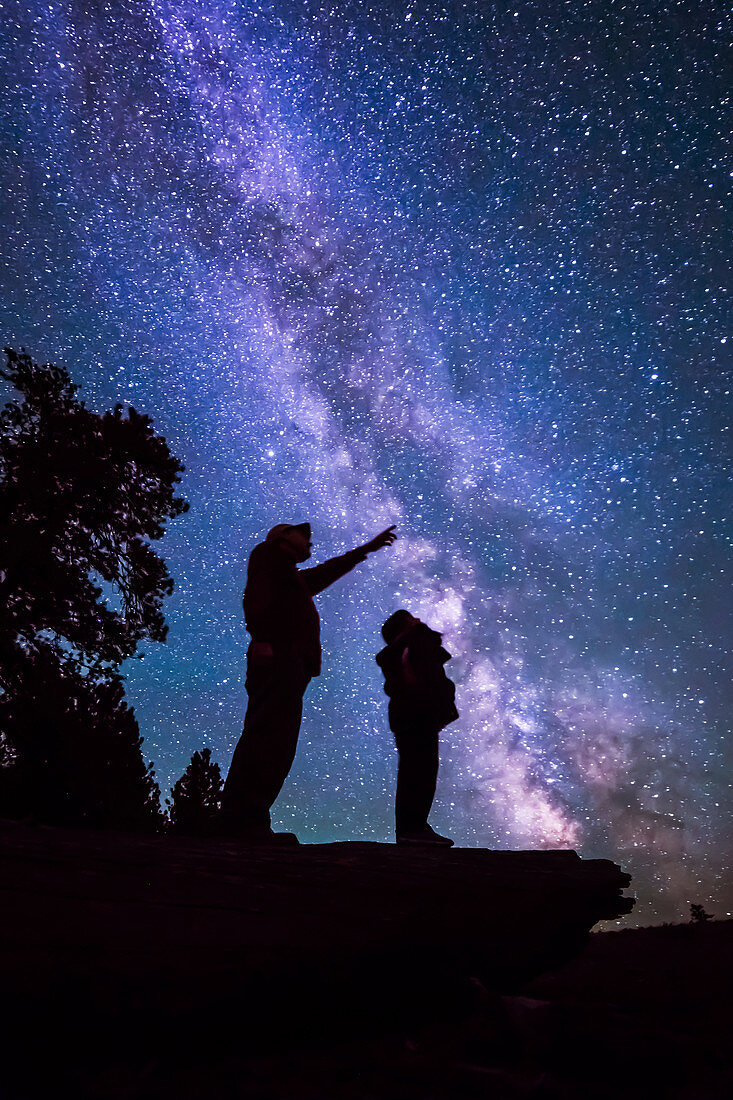 Man and Child with Milky Way