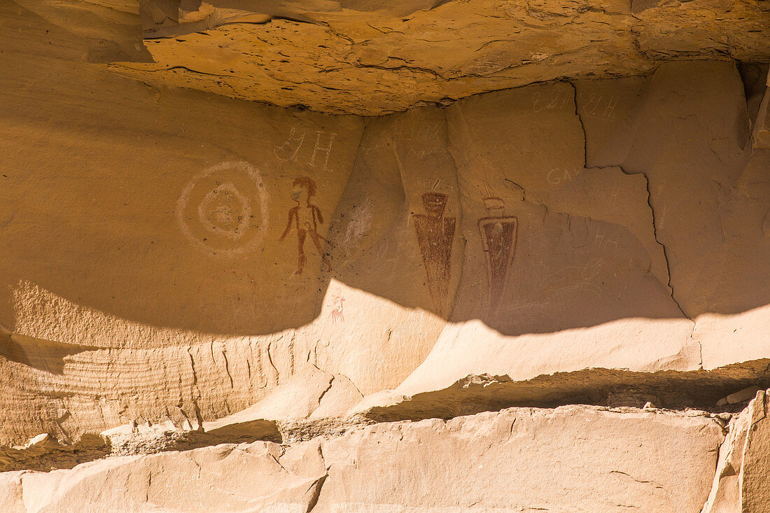 Sego Canyon Pictographs East Alcove Panel
