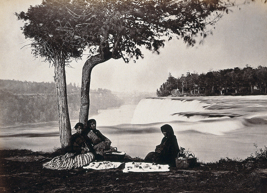 Native American Women and Niagara Falls, 1880