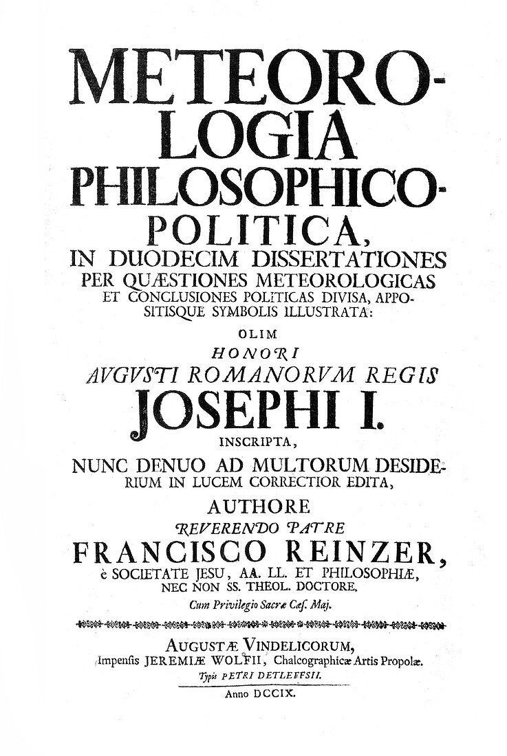 Meteorologia, Title Page, 1709