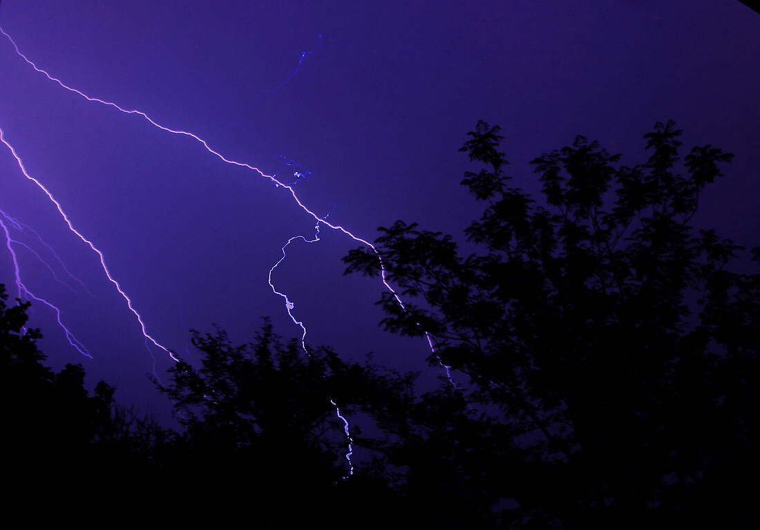 Lightning storm over Botswana