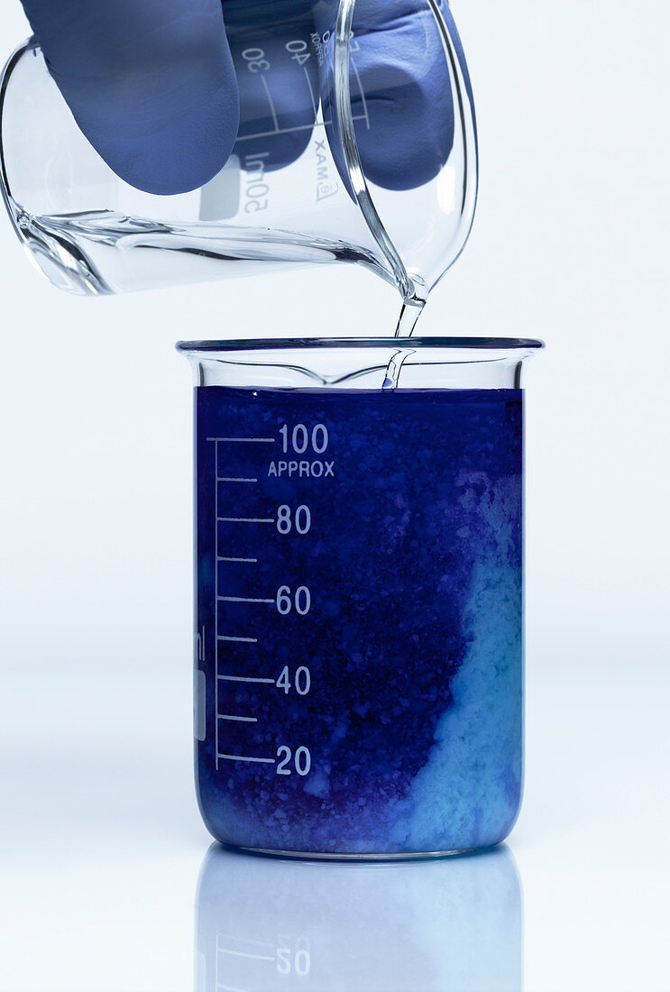 Ammonia reacts with copper sulfate, 3 of 3