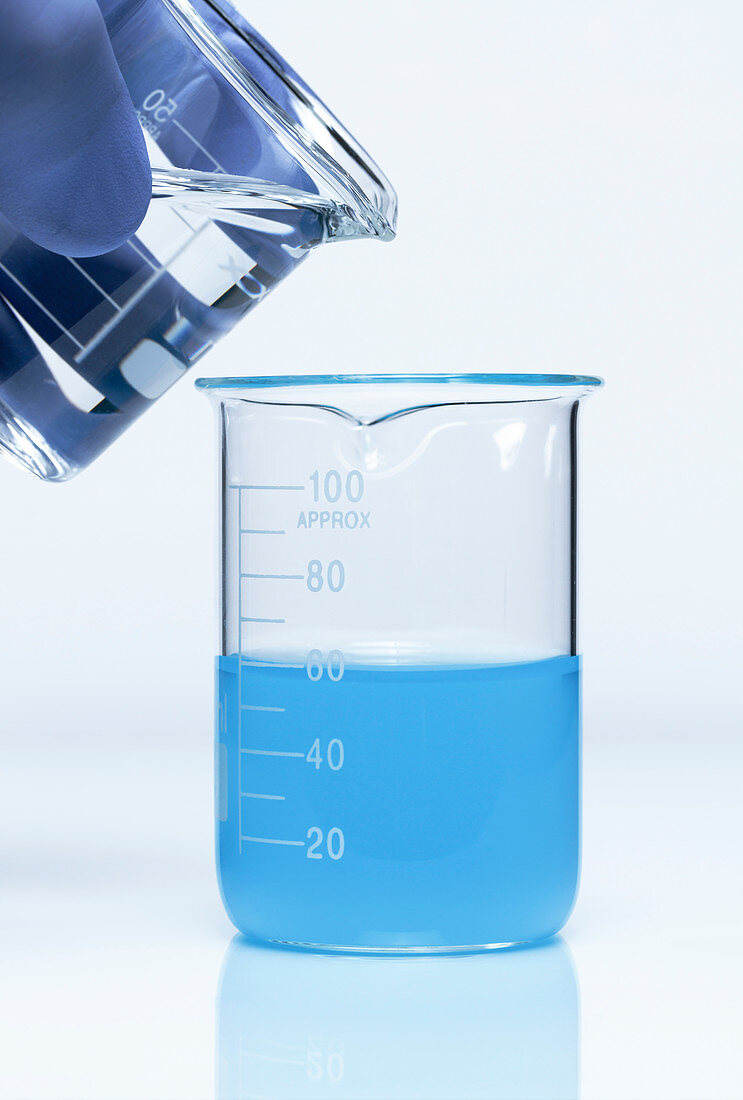 Ammonia reacts with copper sulfate, 1 of 3