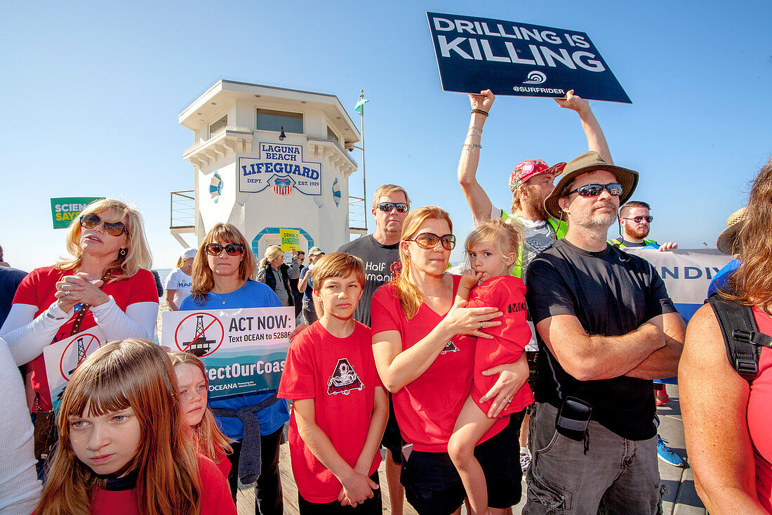 A demonstration in Laguna Beach, CA