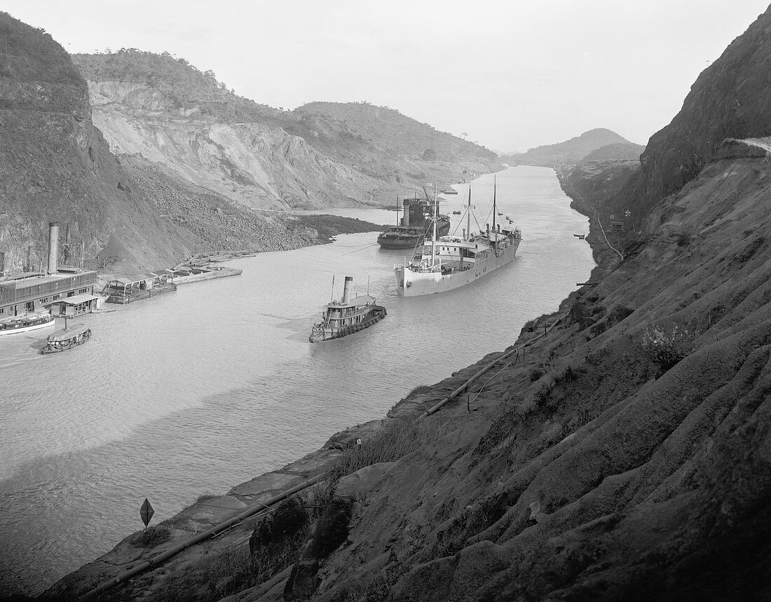 Culebra Cut, Deepest Section of Panama Canal, 20th Century