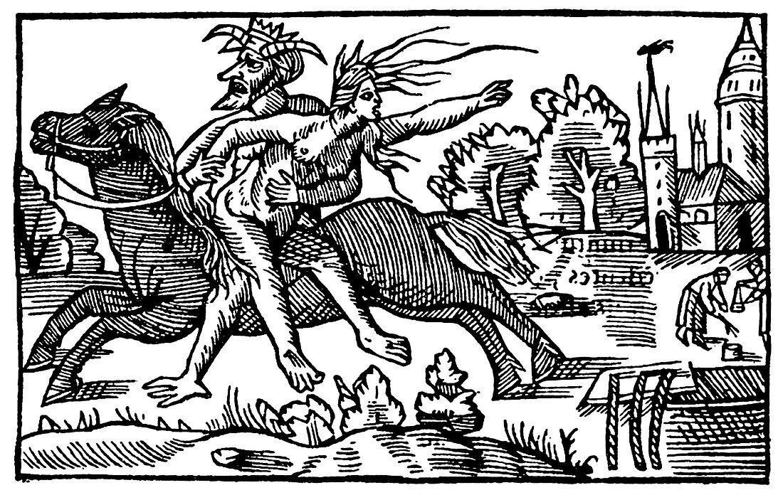 Witch Riding with Satan, 1555