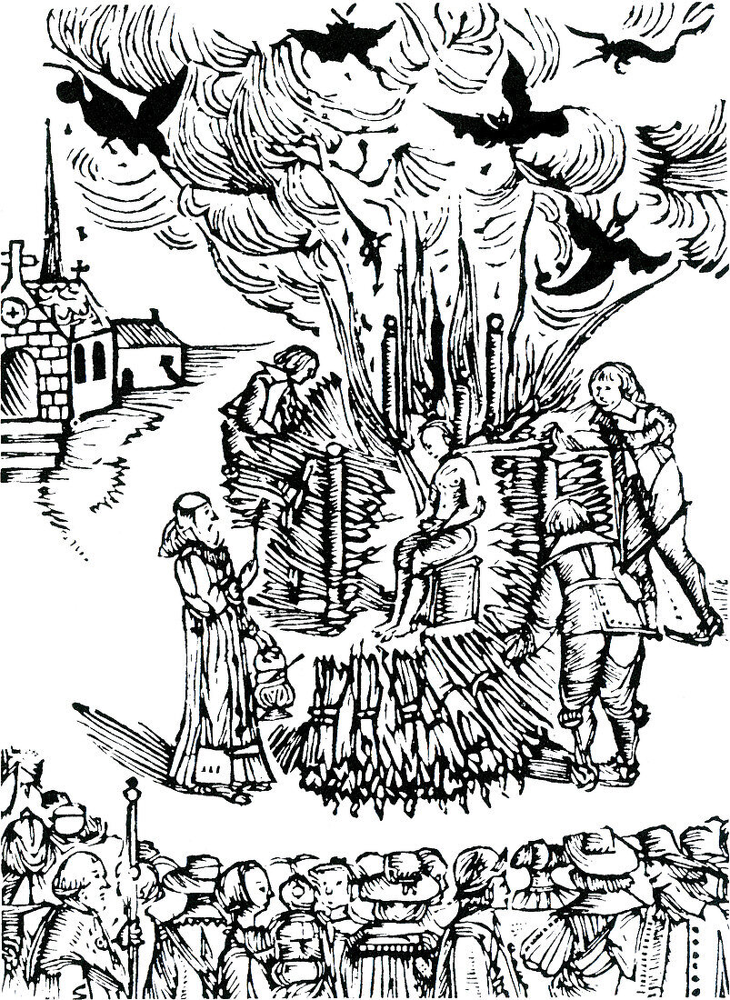 Urbain Grandier Burned at Stake, 1634