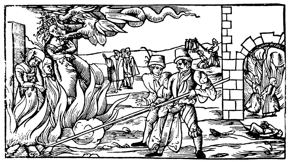 Witches Burned at Stake, 1555