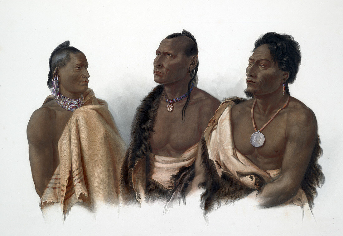 Native American Indian Warriors, 1830s