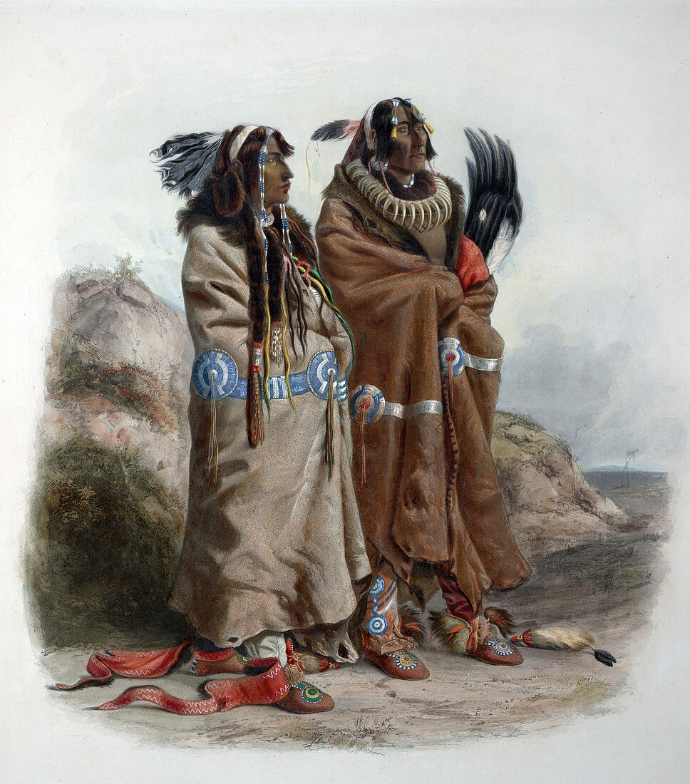 Native American Mandan Indians, 1830s