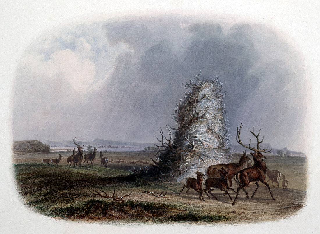 Elk Horn Pyramid on the Upper Missouri, 1830s