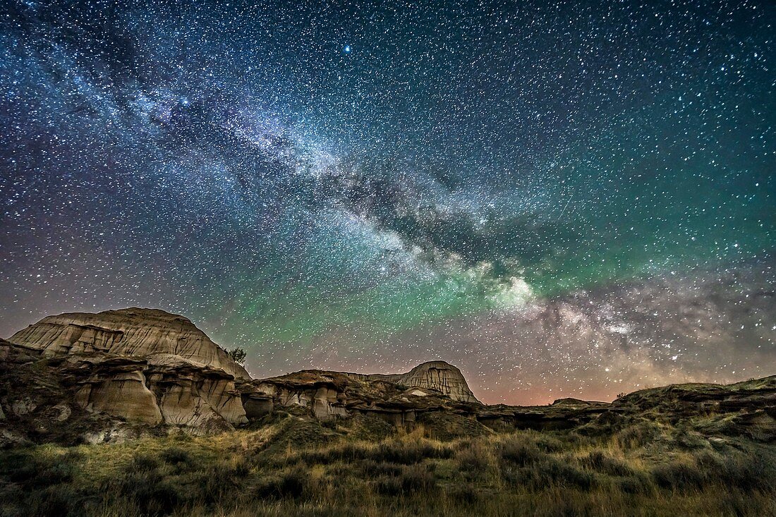 Milky Way Rising over Dinosaur Park, Alberta, Canada
