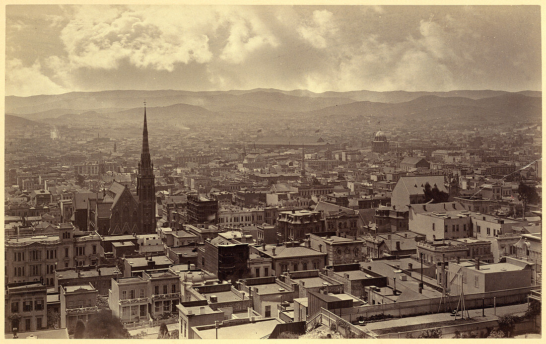 San Francisco Panorama Part, Muybridge, 1877