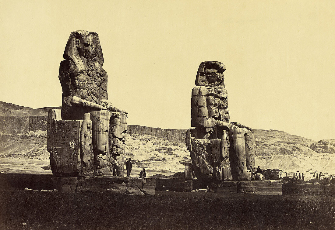 Colossi of Memnon, Egypt, 1880s