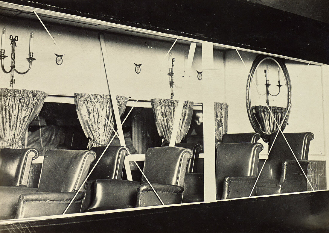 View Inside Blimp's Gondola, c. 1918