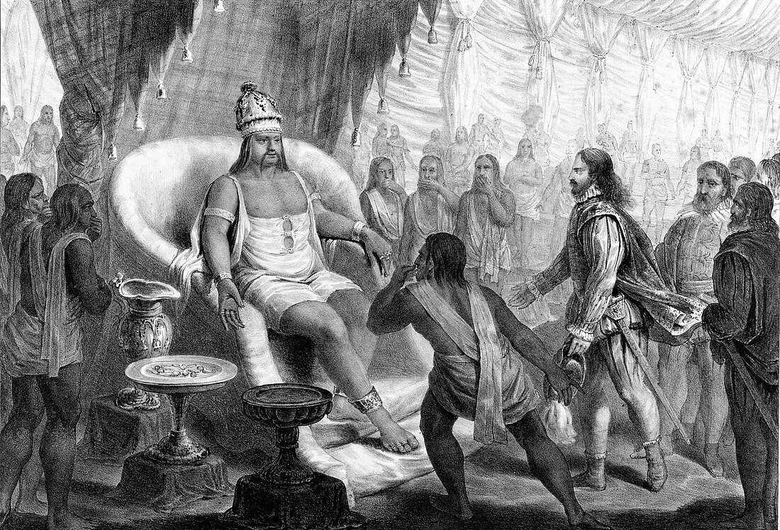 Vasco da Gama Meets the Samorim of Calicut, 1498