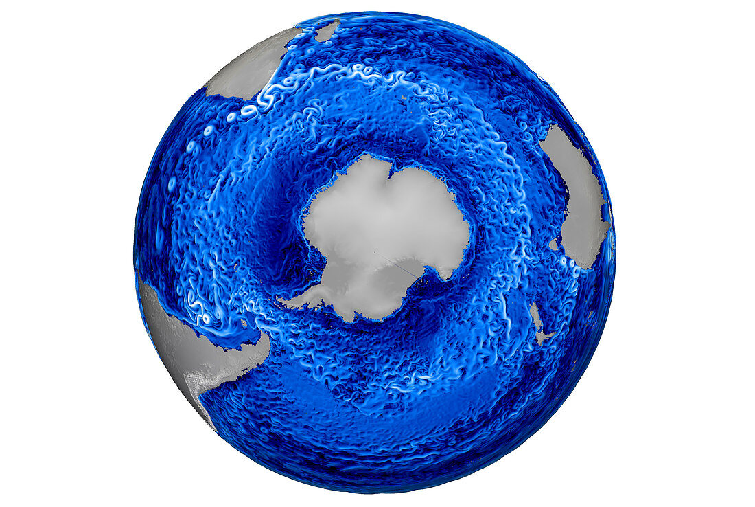 Global Ocean Simulation, Currents and Eddies, 2015
