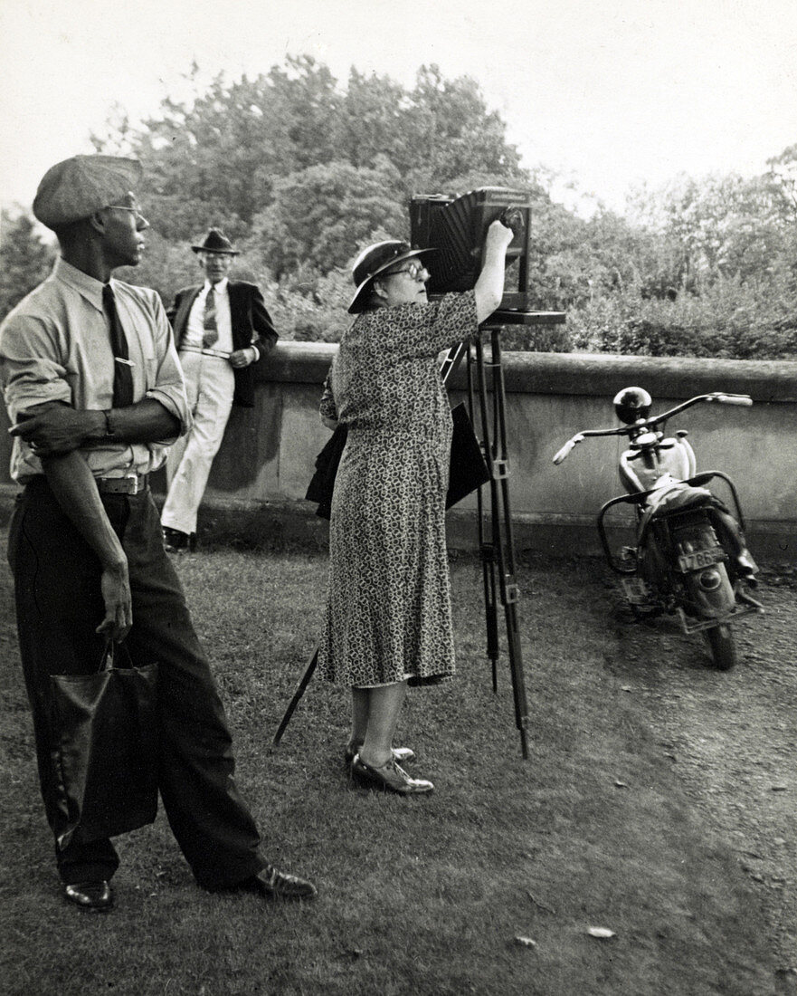 Frances Johnston Photographing the Biltmore Estate, 1938