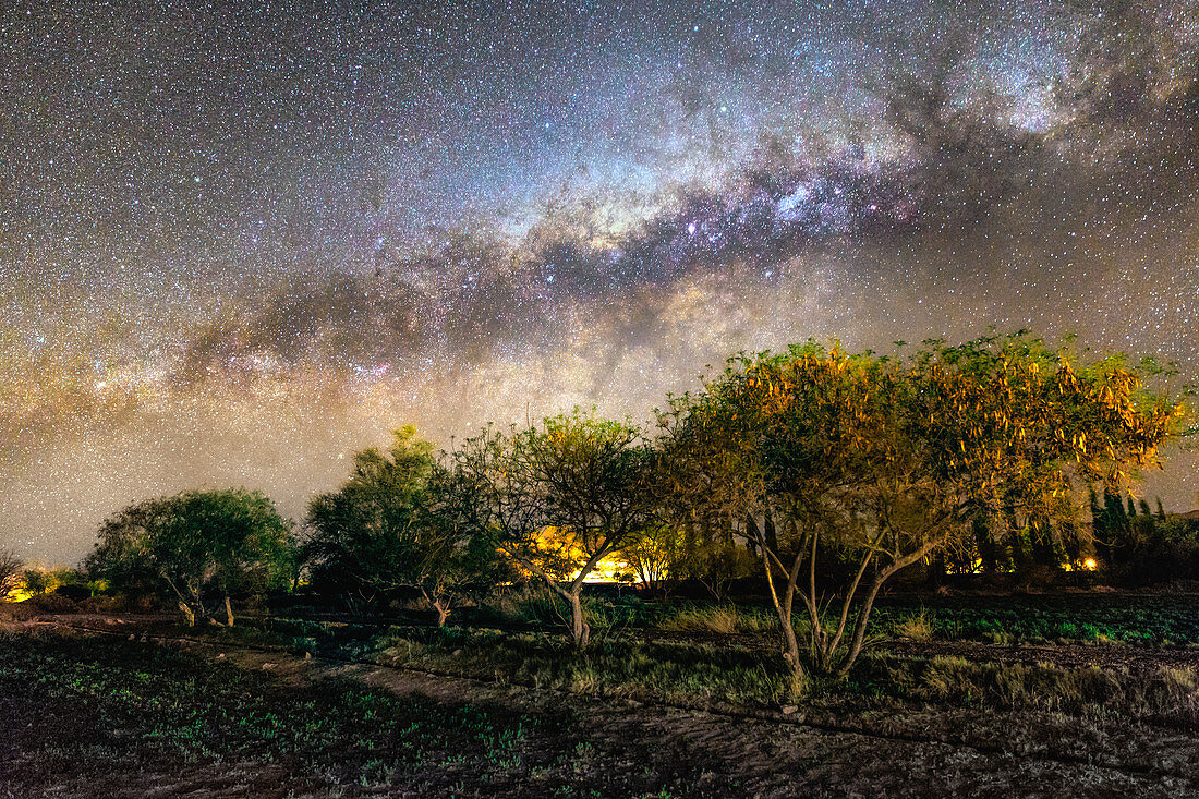 Milky Way over a Chilean farm