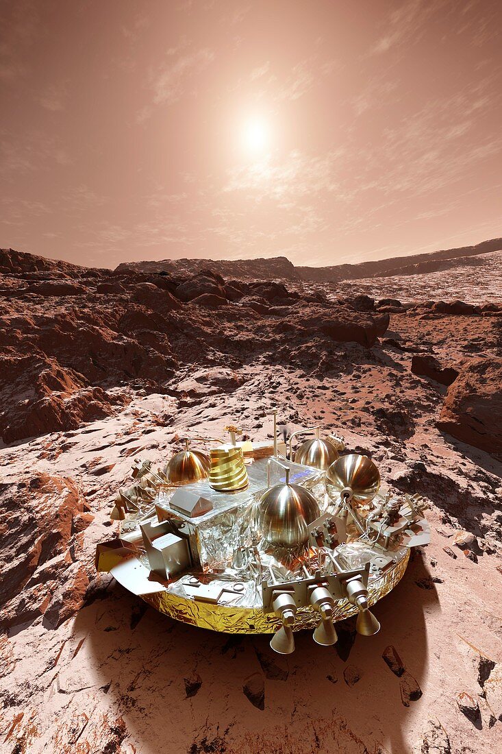 Schiaparelli ExoMars EDM lander on Mars, composite image