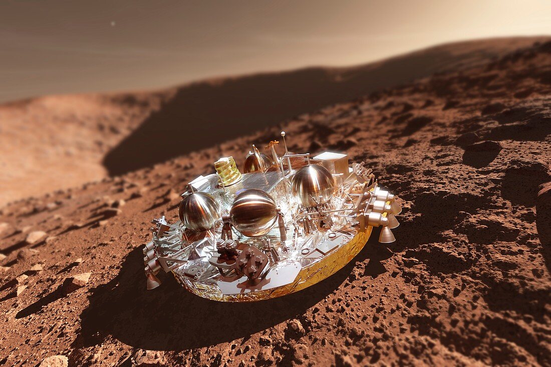 Schiaparelli ExoMars EDM lander on Mars, composite image