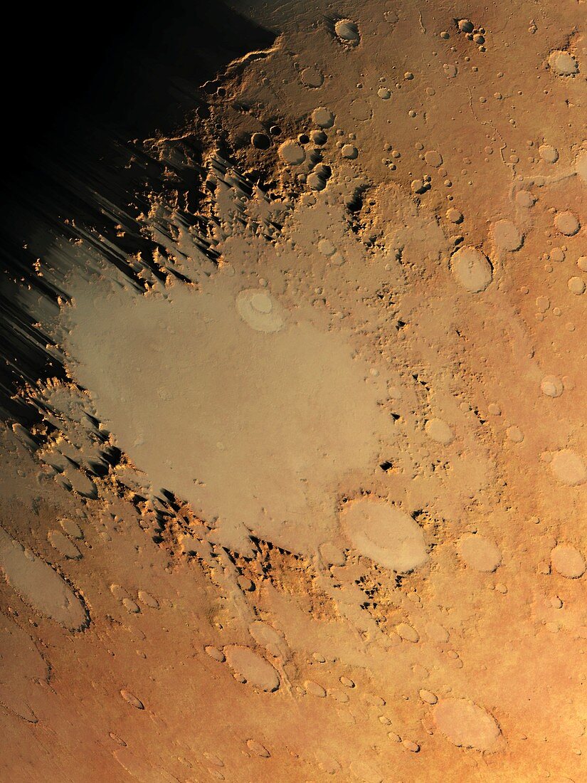 Argyre Basin, Mars, illustration