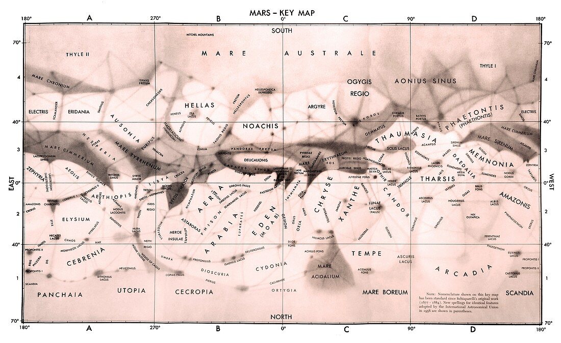 Mars Map, 1962
