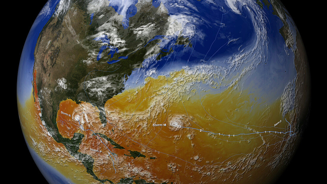 Simulation of 2005 Atlantic hurricane season