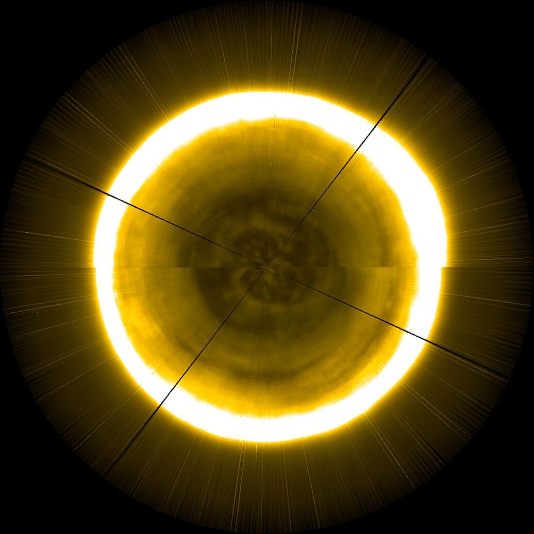 Sun's north pole, view constructed from PROBA-2 data