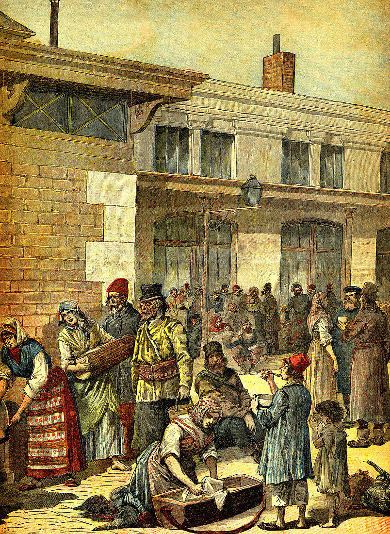 19th Century Jewish immigrants, France, illustration