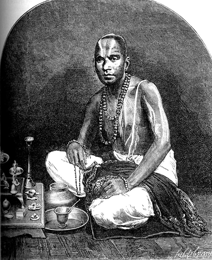 19th Century Brahmin man, illustration