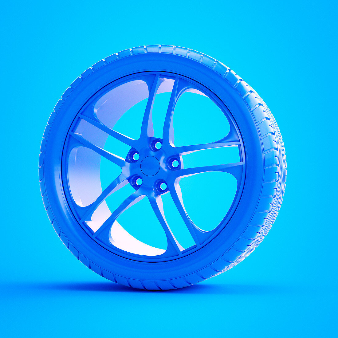 Illustration of a blue tyre