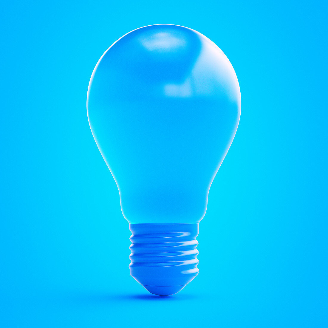 Illustration of a blue light bulb