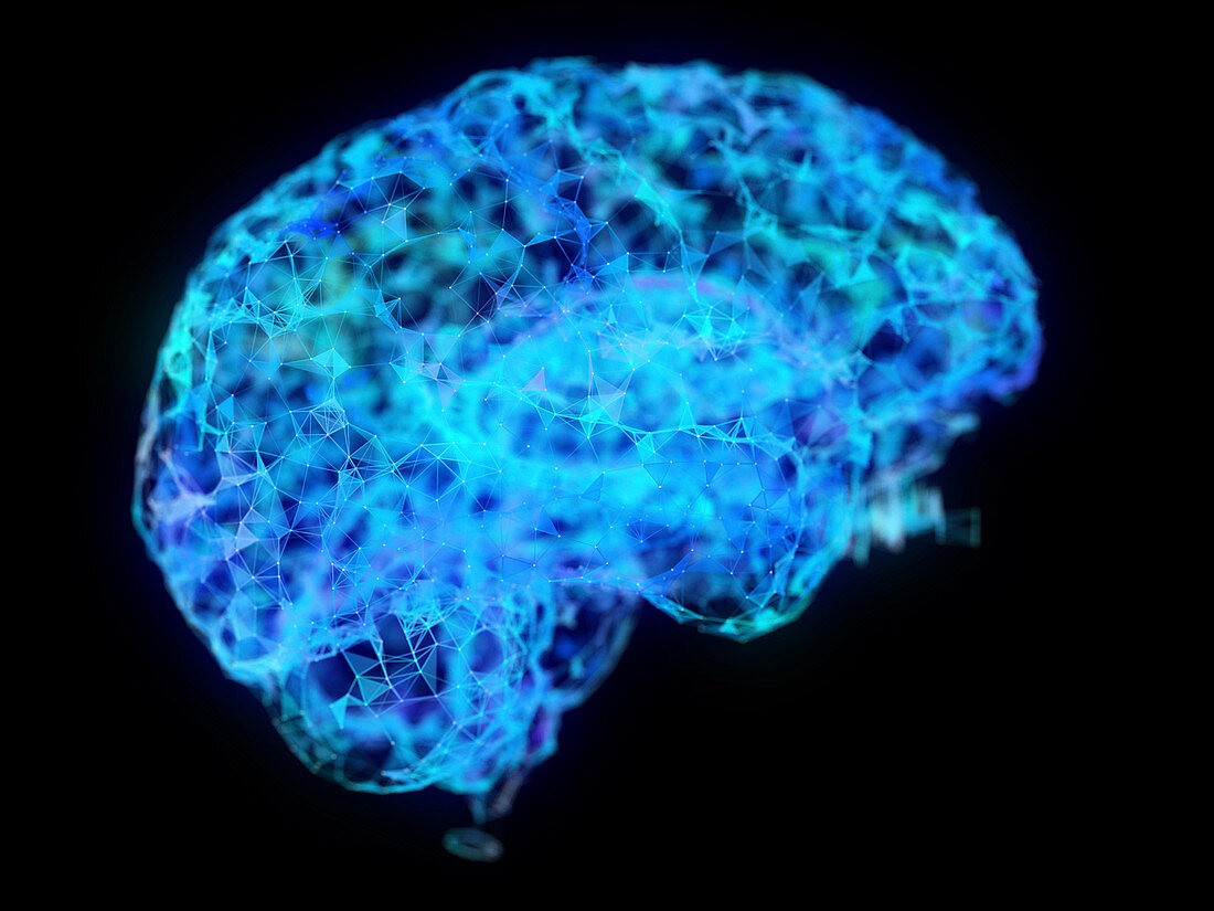 Illustration of an abstract plexus brain