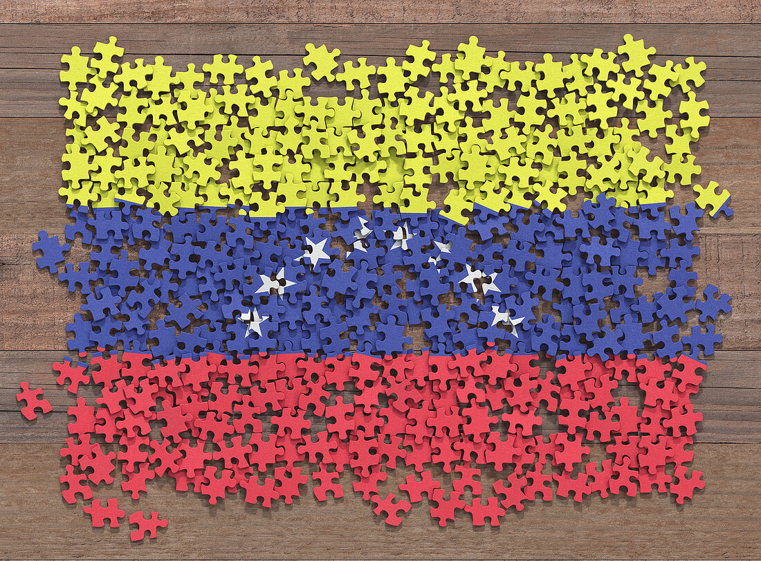 Venezuelan flag jigsaw puzzle, illustration