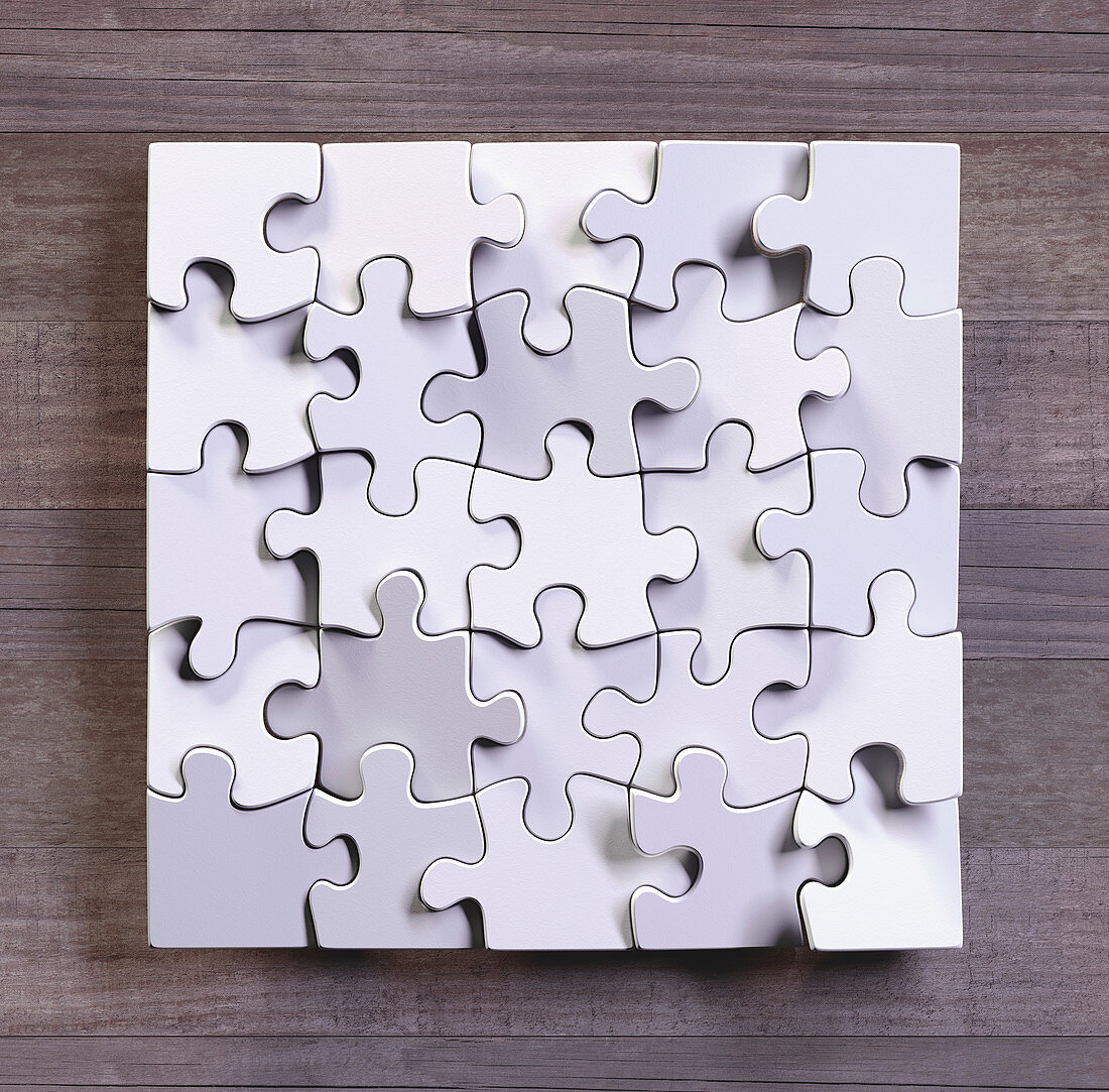 Blank jigsaw puzzle, illustration