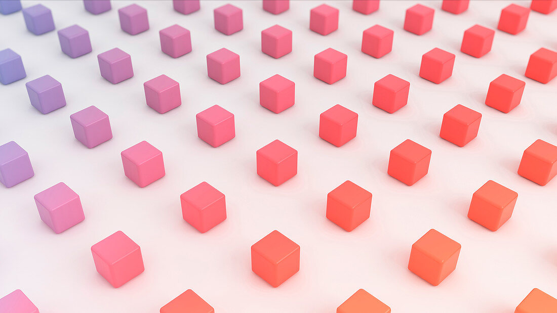 3D cubes, illustration