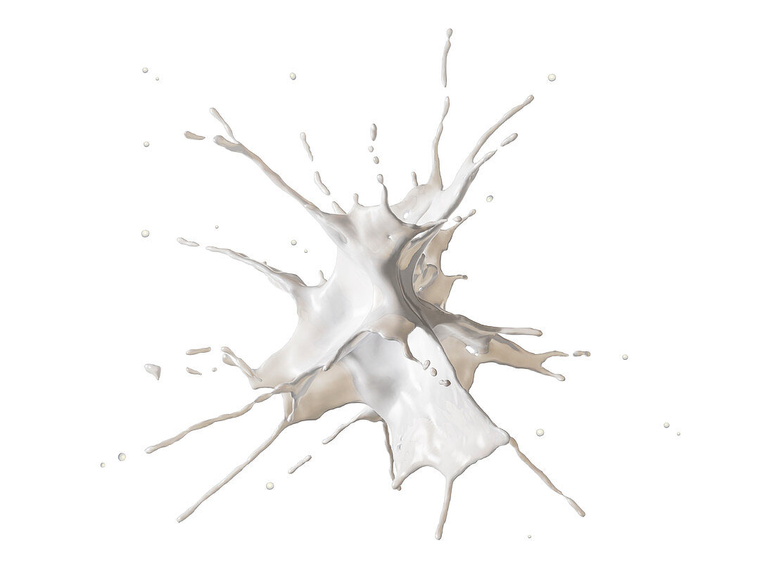 Milk explosion, illustration