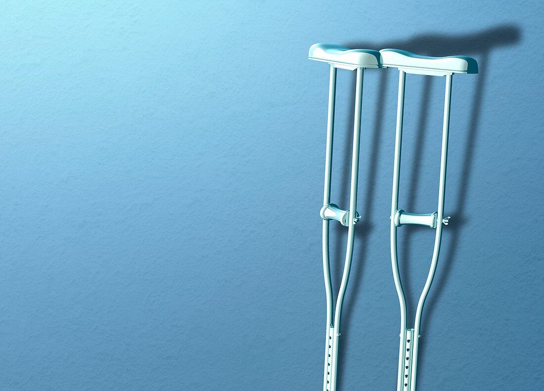 Crutches, illustration