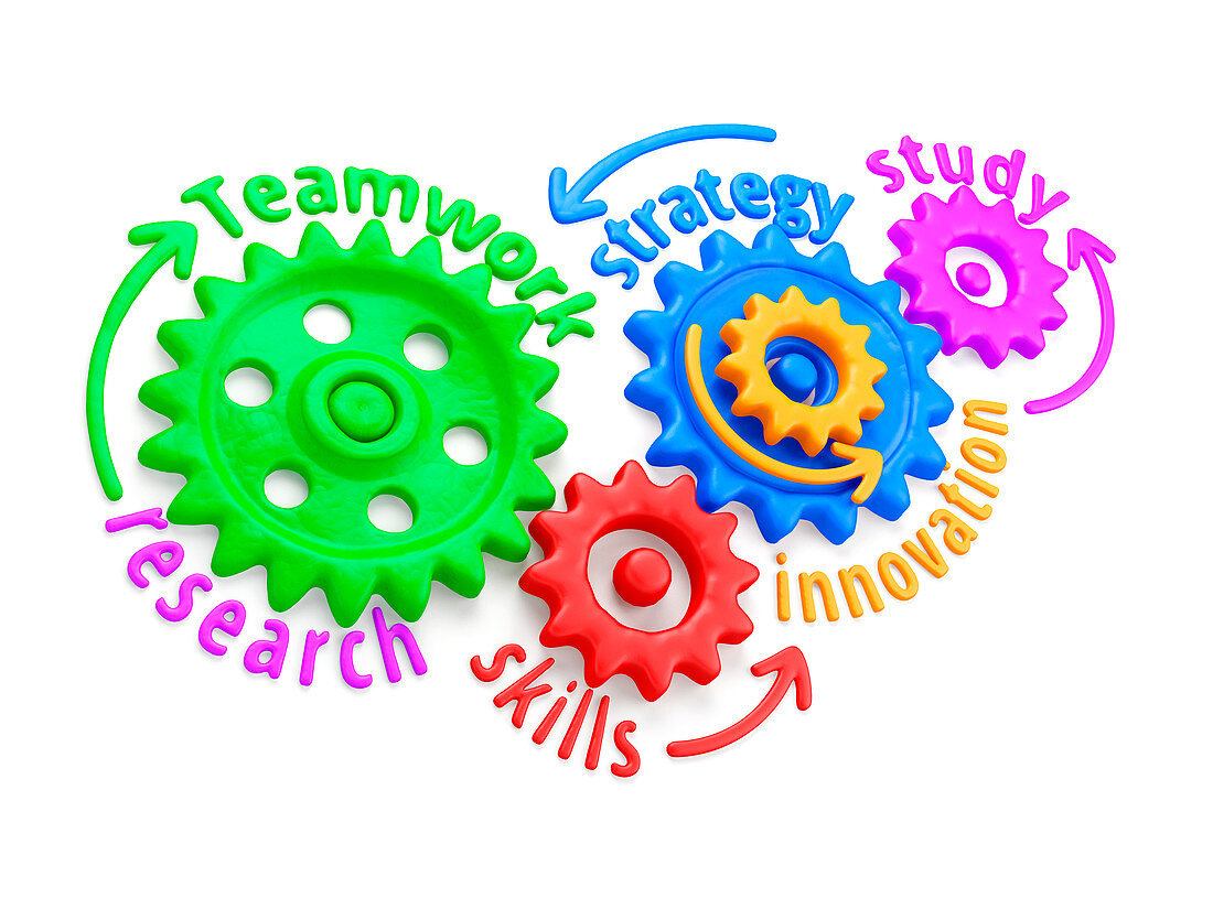 Teamwork, conceptual illustration