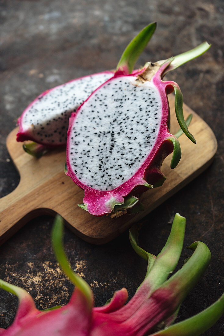 Pitahaya, halved