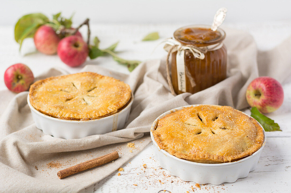 Two apple pies