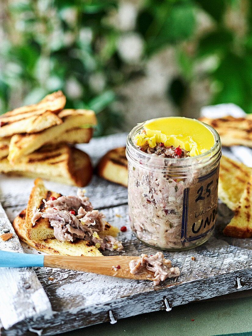 Easy duck and pink peppercorn rillette