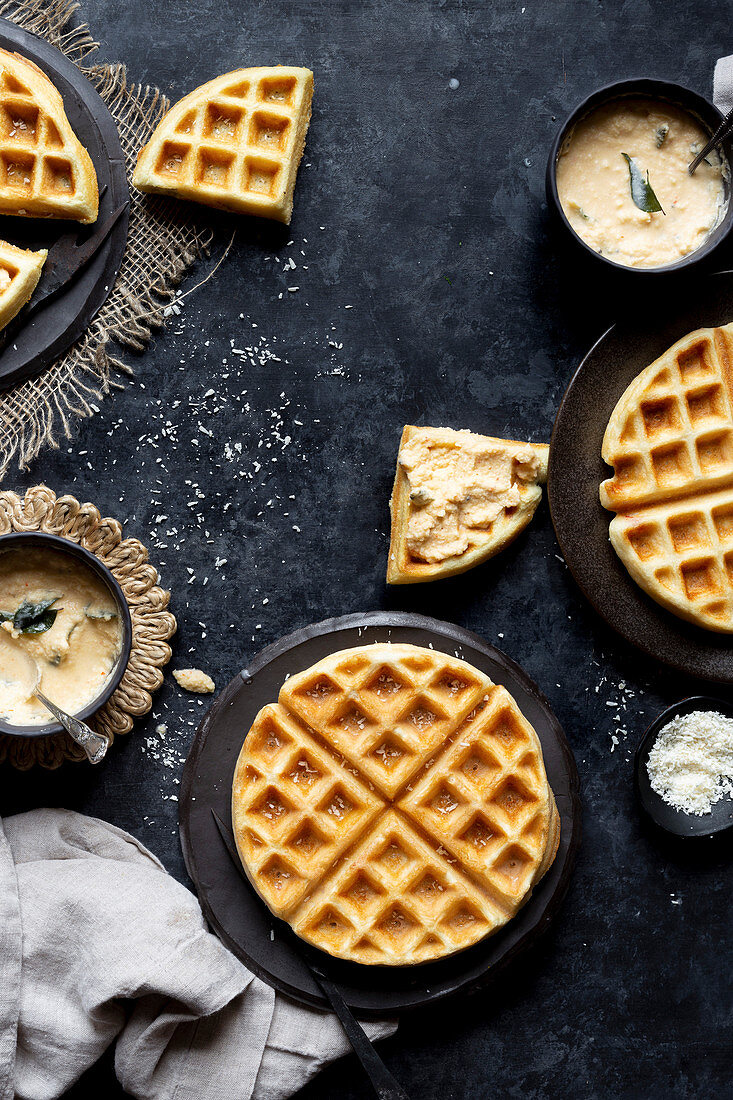 Savory, gluten free and vegan dosa waffles (India)