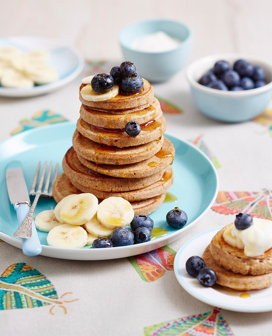 Superfoods For Babies and Toddlers - Toddlers - Breakfast - Blueberry Buckwheat Pancake Stacks