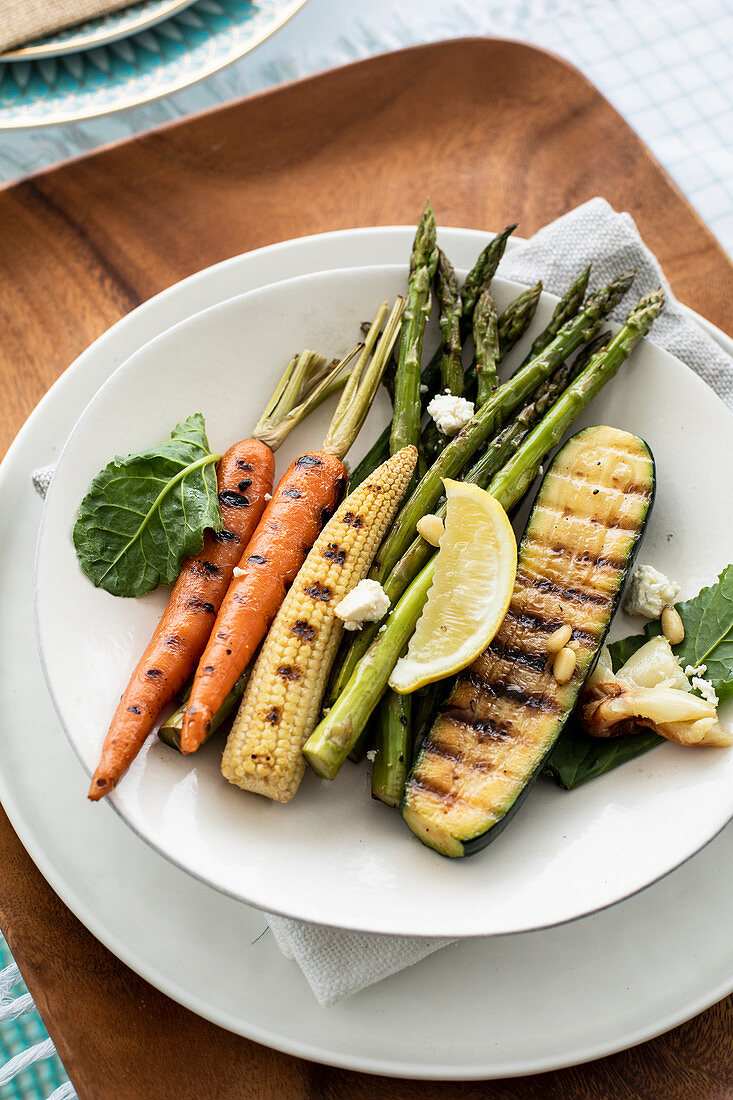 Grillgemüse mit Feta