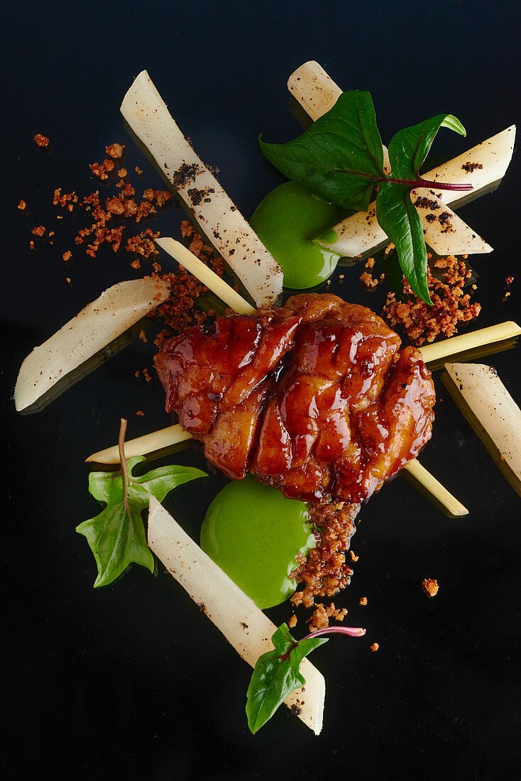 Sweetbreads with salsify